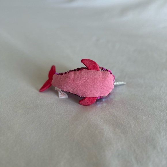 Ty Pink Sequins Nelly Narwhal - Picture 3 of 3